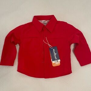 BlueQuail Kids Red Button Down Shirt